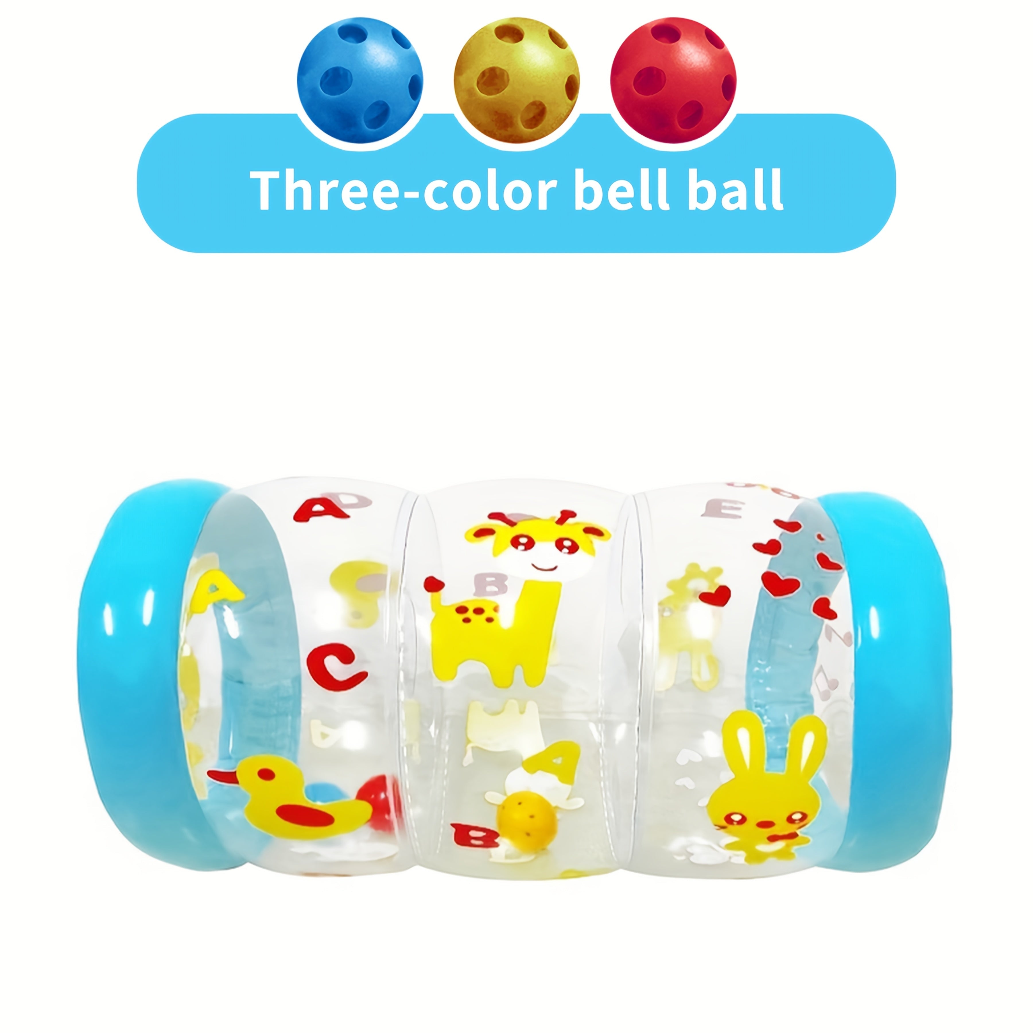 Продвигайте ползание и раннее развитие с помощью игрушек для ползания, включая каток с погремушкой и шариком, очаровательный дизайн животных для улучшения развития крупных моторных навыков.