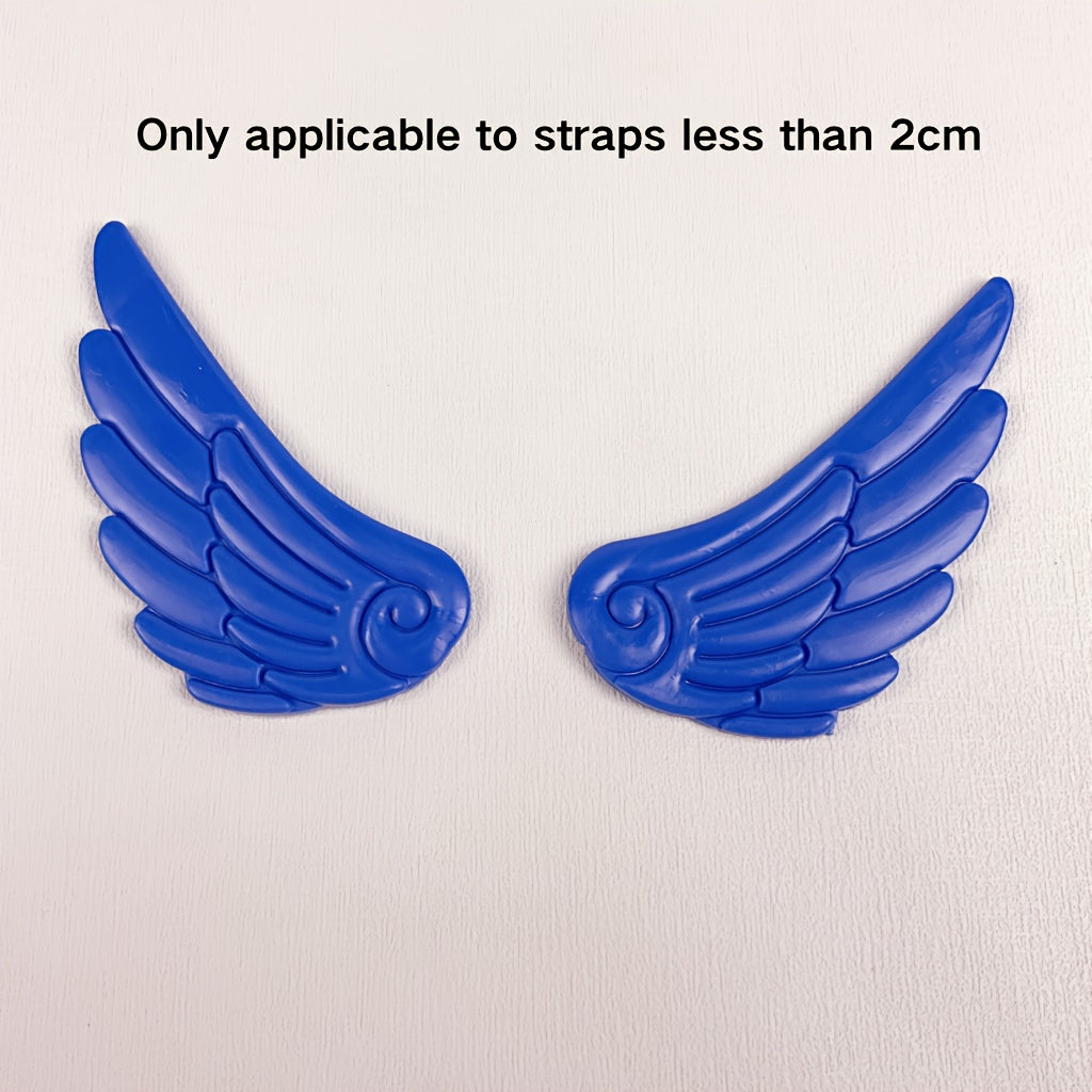 Unisex Shoe Charms Angel Wings PVC Removable Heel Decorations Fits Up to 2cm