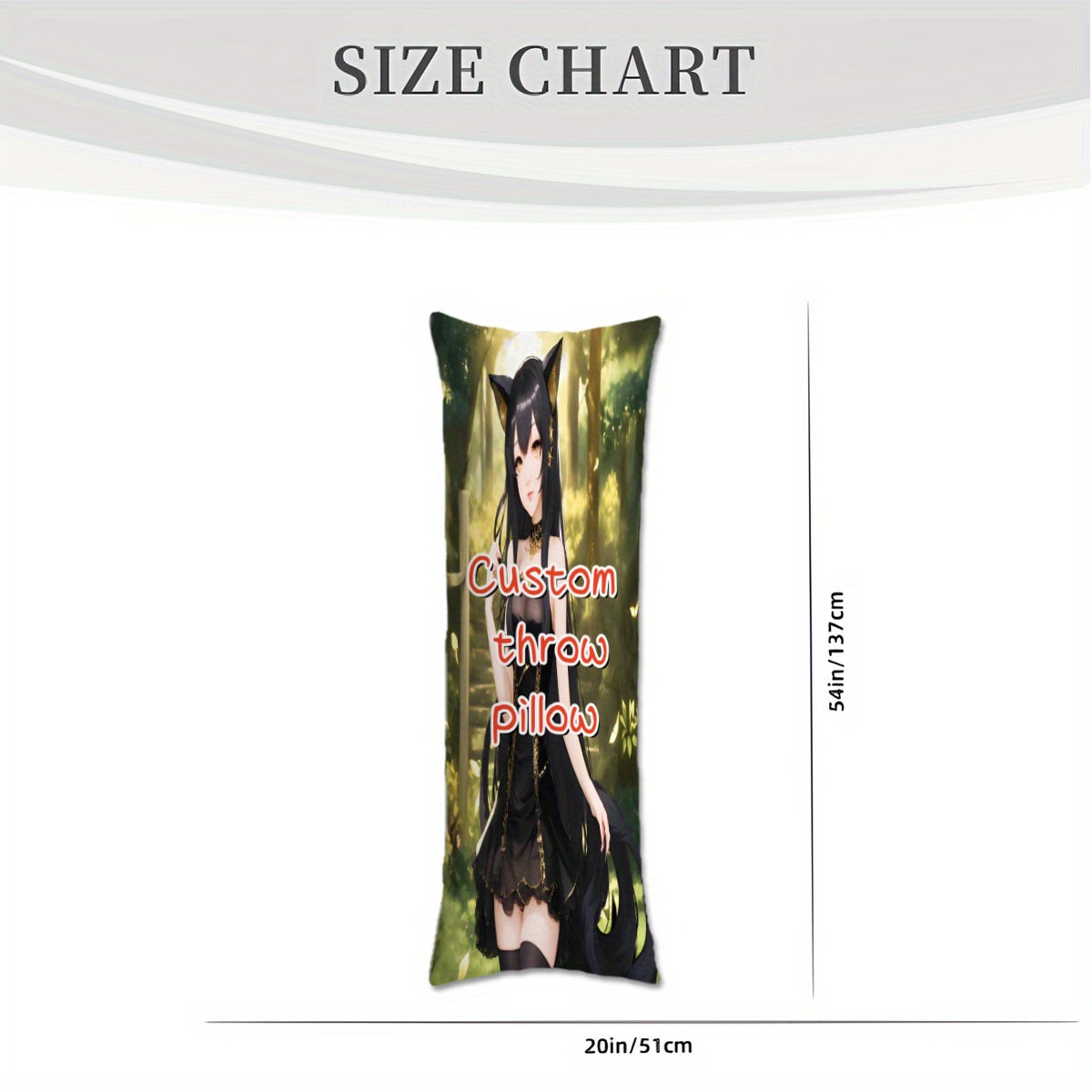 Anime Custom Body Pillow Cover Double-Sided Halloween Thanksgiving Christmas New Year Plush Velvet