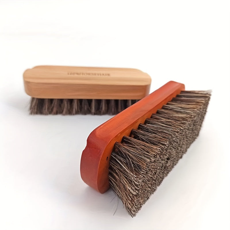 Horse Hair Shoe Brush for Cleaning and Polishing Suede Boots and Shoes