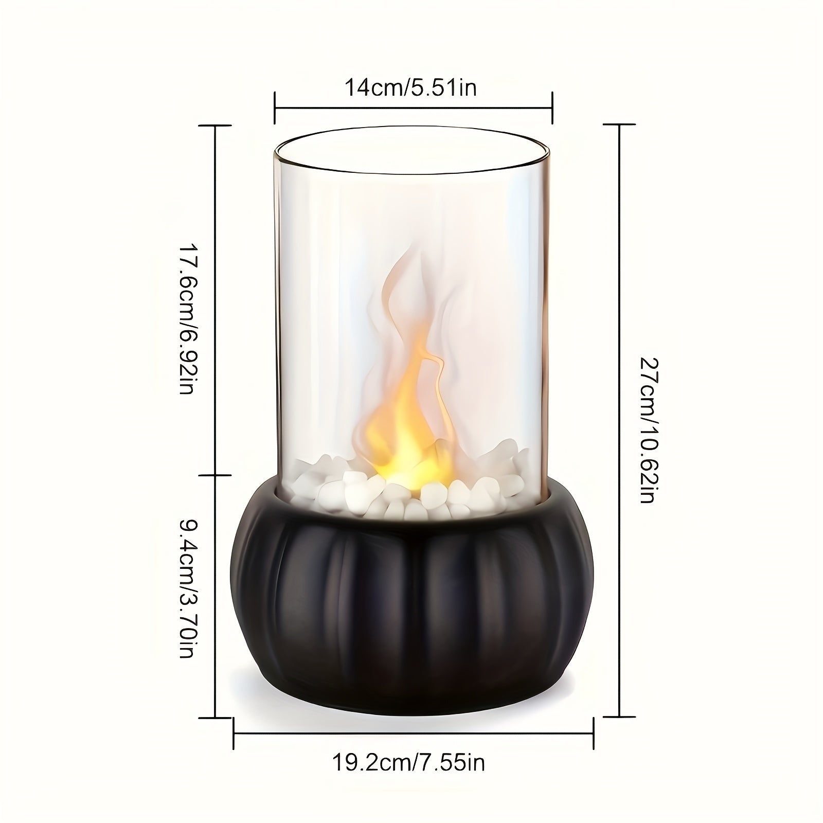 Pumpkin-Shaped Alcohol Fireplace for Indoor Outdoor Use Cozy Christmas Valentine