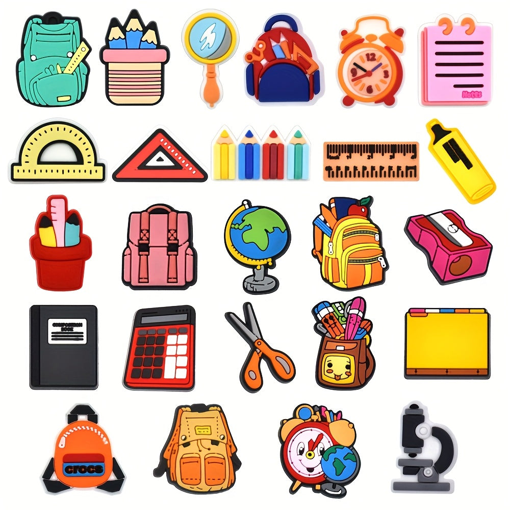 Kids School Backpack and Accessories Set with Shoe Charms and Decorations