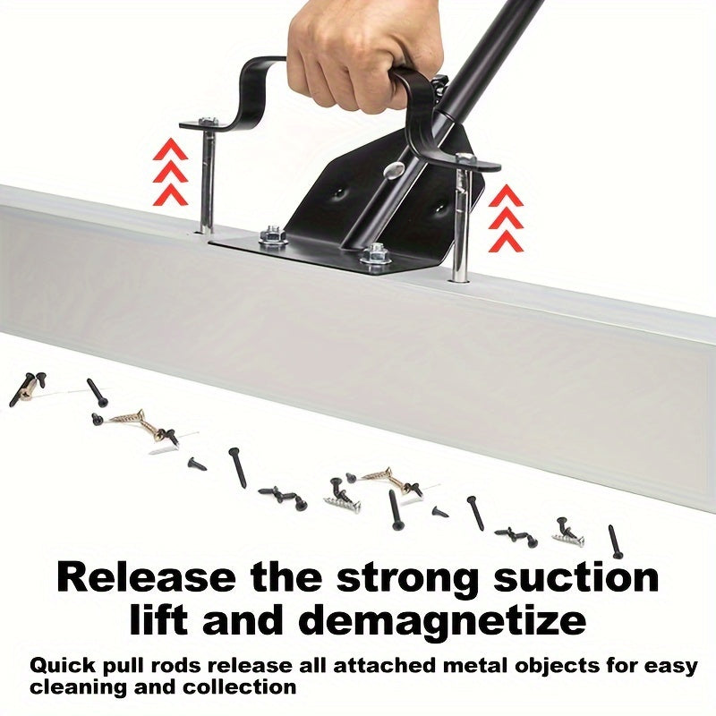 18-Inch Magnetic Floor Sweeper for Metal Debris Removal with Release Handle