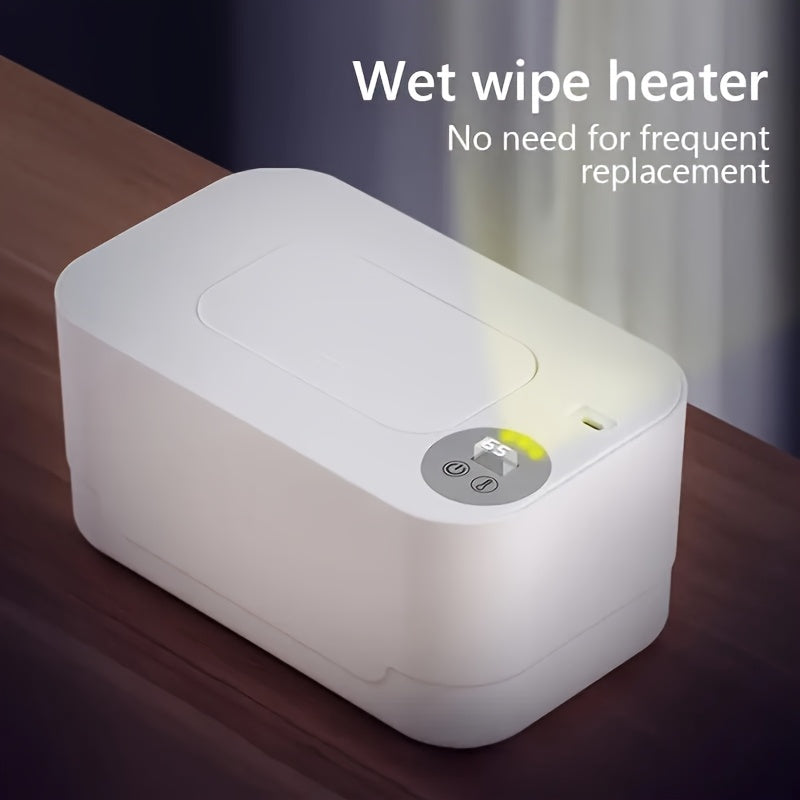 Portable USB Wet Wipe Warmer with Large Capacity Tissue Dispenser for Travel and Home