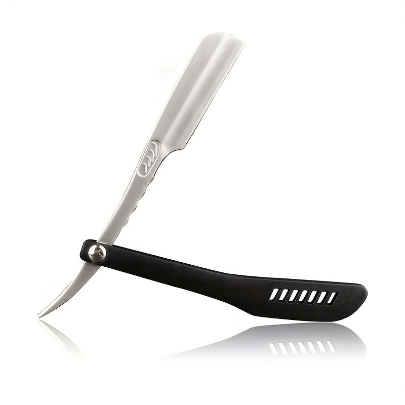 Herramienta de afeitado manual retro con hoja reemplazable para barba plegable para hombre