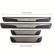 4PCS Car Door Sill Pedal Scuff Plate Cover Auto Exterior Decorative Panel