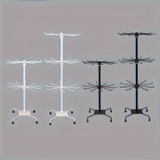 3-Tier Jewelry Tree Organizer with Rotating Base Plastic Countertop Stand for Necklaces Earrings and Bracelets