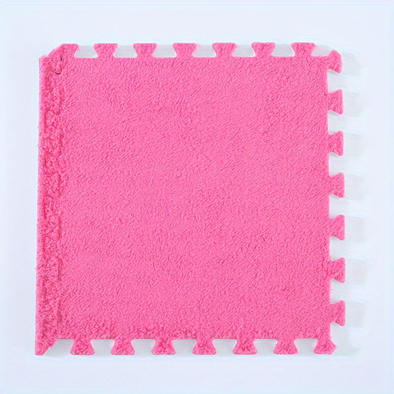 Set of 6 Plush Puzzle Rugs 29.97cm Soft Washable Customizable for Bedroom Living Room