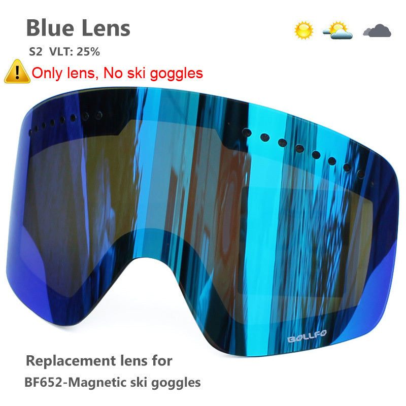 Adult Ski Goggles Mirrored Double Layer Lens TPU Frame for Snowboarding and Ice Skating