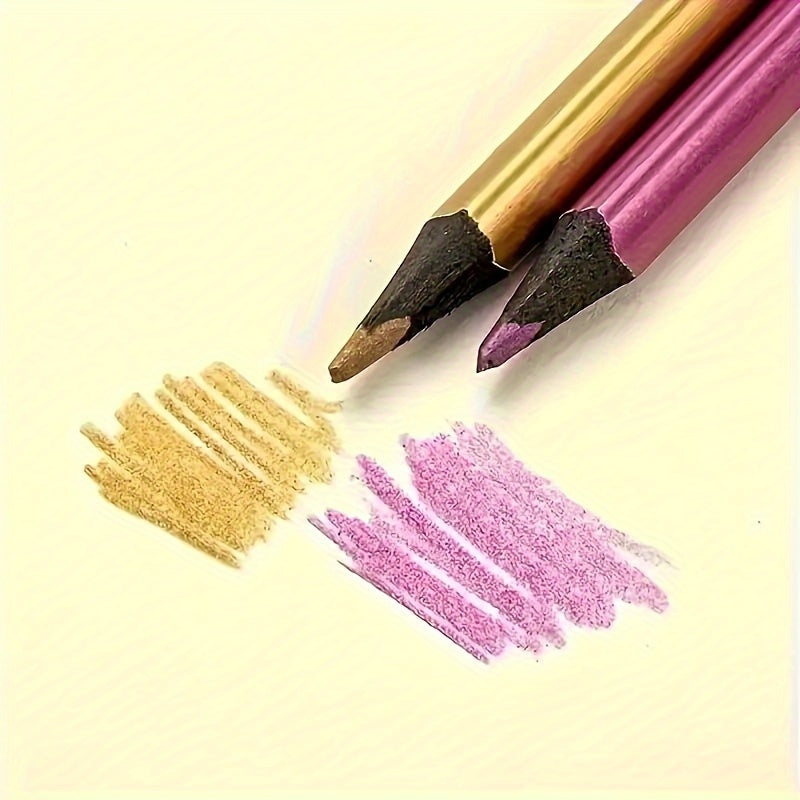 12-шт. набор цветных металлических карандашей для рисования и раскрашивания книг для взрослых.