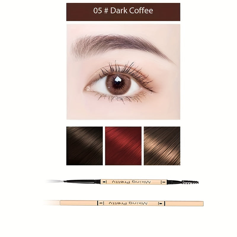 Lápiz de cejas para mujer Golden Slim resistente al agua, a prueba de manchas, para todo tipo de piel