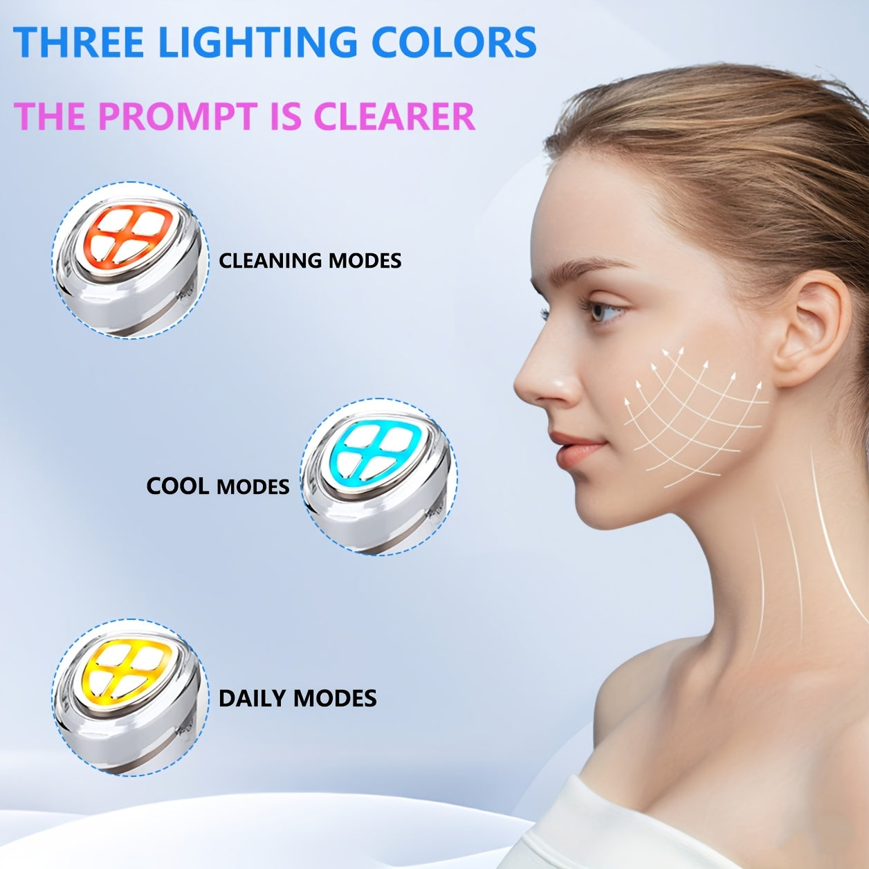 6-in-1 Facial Beauty Device Hot Cold Facial Treatment Massager for Home Use