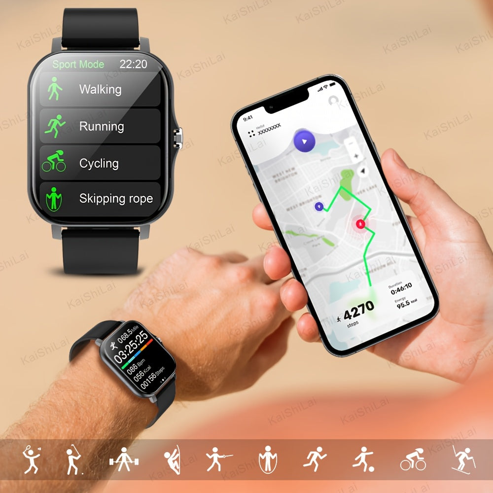 Smartwatch with 4.65cm Touch Screen, Fitness Tracker, Multi-Sport Modes, Wireless Calling