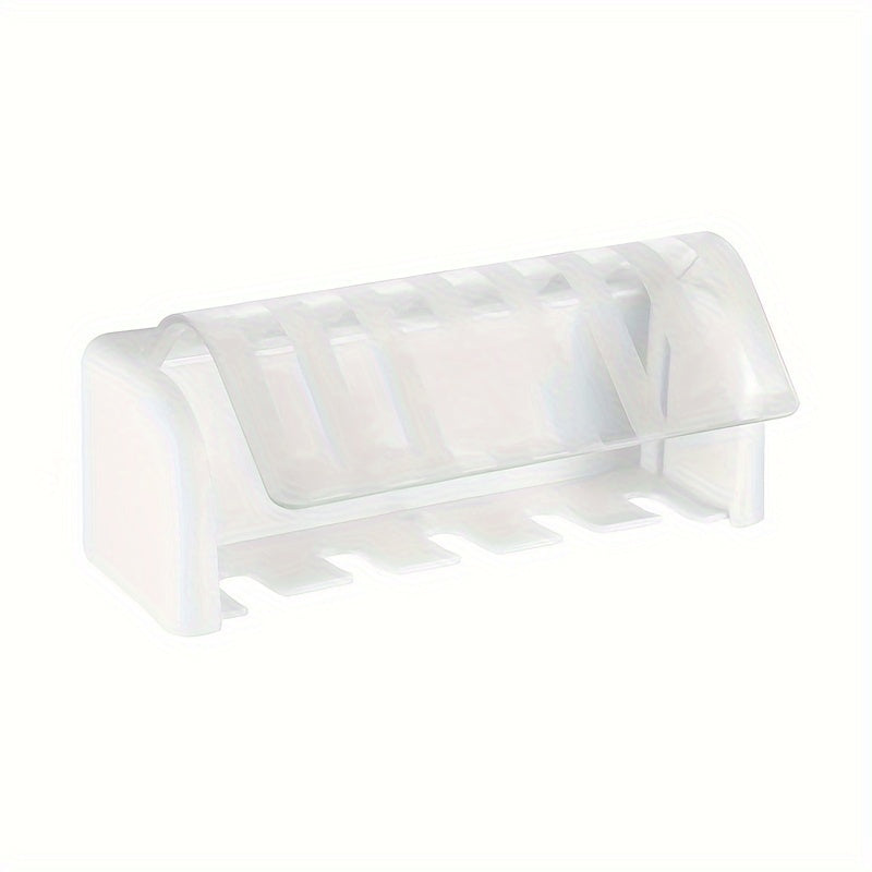 Wall-Mounted Toothbrush and Toothpaste Holder Space-Saving No Punch Installation Bathroom Accessory