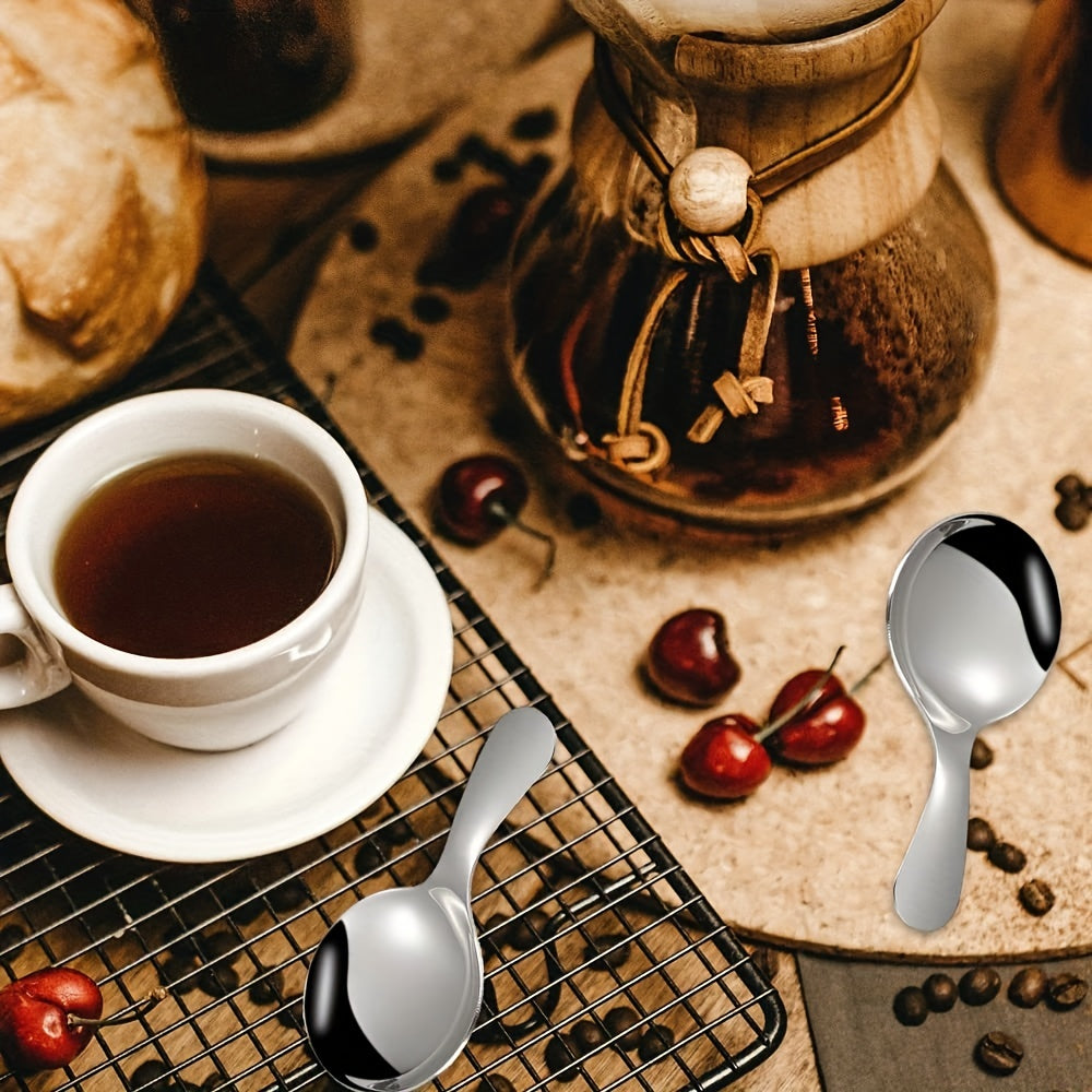 Stainless Steel Mini Spoon with Short Handle for Coffee Tea Condiments