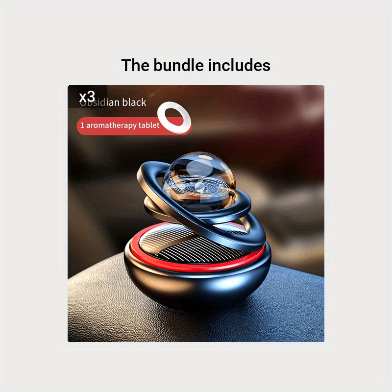 Car Interior Decoration Solar Rotating Loaves Solid Car Fragrance