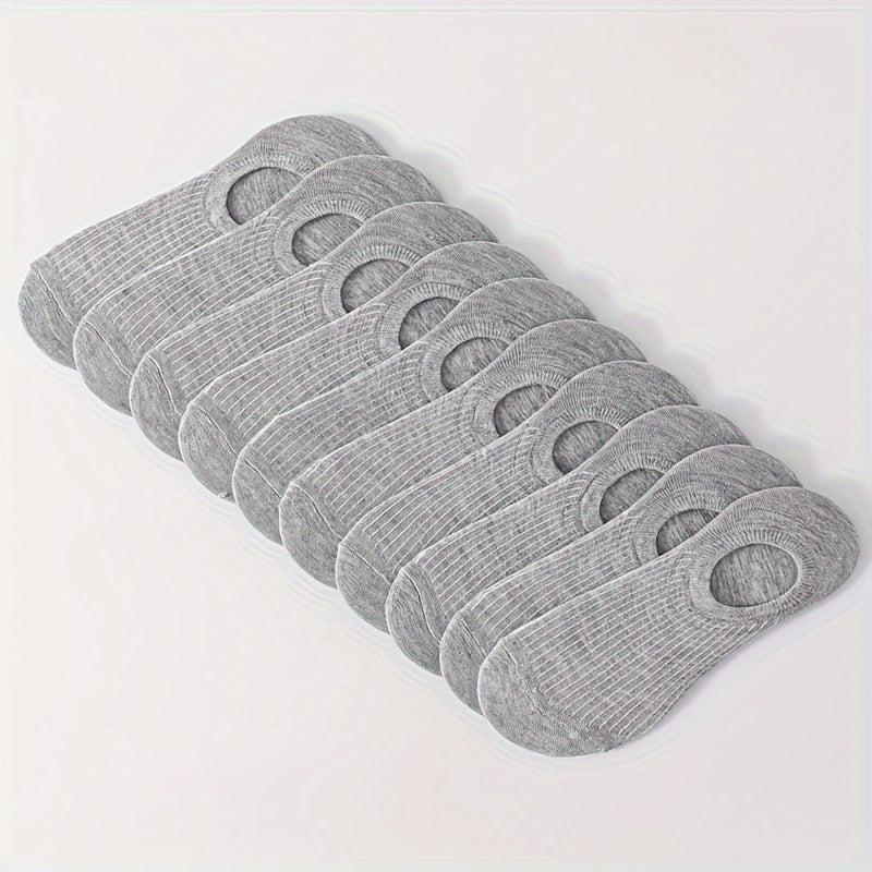 Women's No-Show Socks 30 Pairs Breathable Moisture-Wicking Polyester Spandex Black White Grey