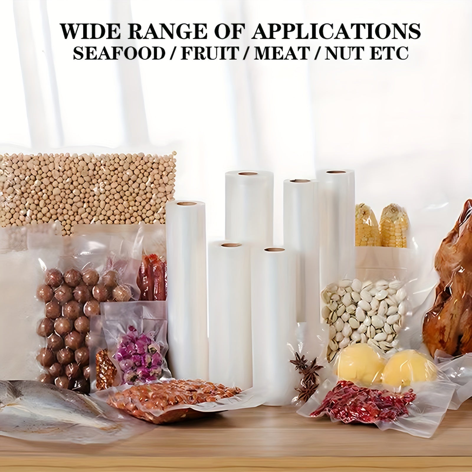 Vacuum Food Storage Bags for Sealing, Sous Vide, Long-Term Freshness