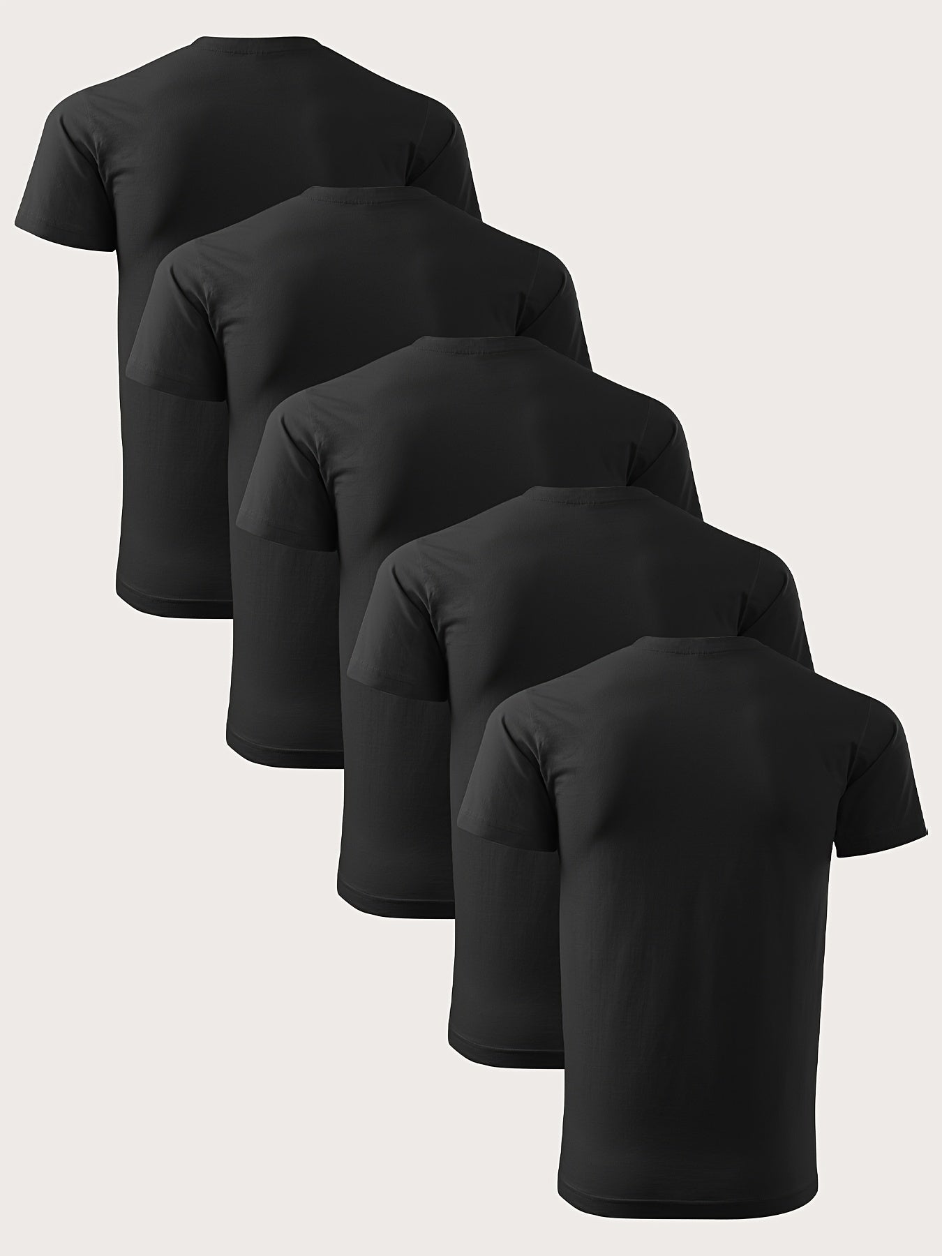 Комплект из 5 футболок для мужчин больших размеров, быстро сохнущие, дышащие, летние спортивные повседневные