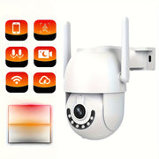 Wireless Security Camera 1080p HD Night Vision Pan Tilt Two-Way Audio Waterproof