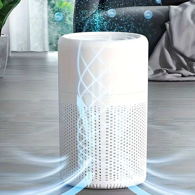 Portable USB Air Purifier with HEPA Filter and Scented Sponge for Home and Office
