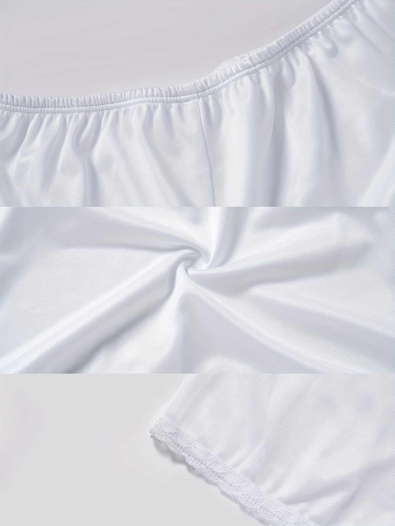 Women's Plus Size Casual Lounge Pants with Contrast Lace Trim