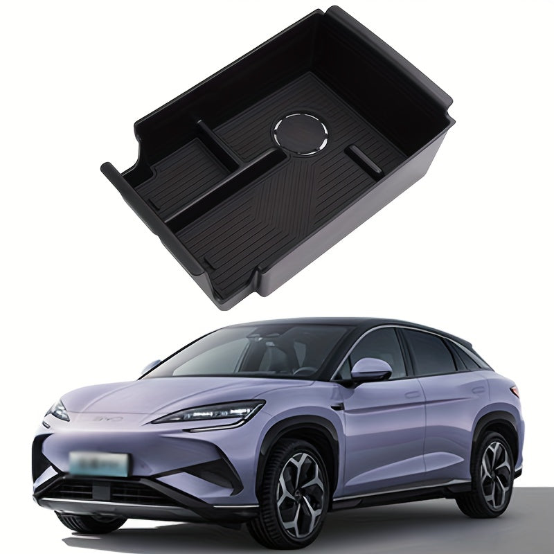 Center Console Armrest Box Leather Purple Interior Storage for Cars