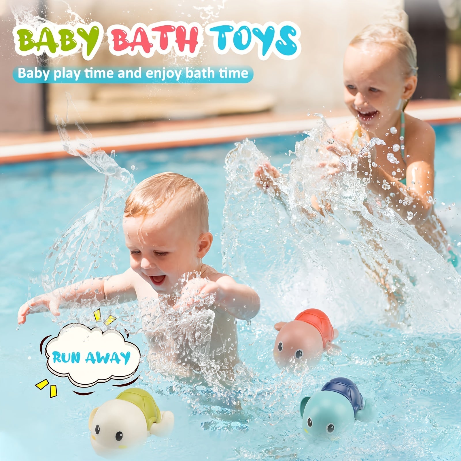 Веселая черепашка для ванны, идеальная как для купания, так и для игр с водой. Эта милая плавающая черепашка отлично подходит для бассейна и других водных видов спорта. Выберите из трех очаровательных цветов.