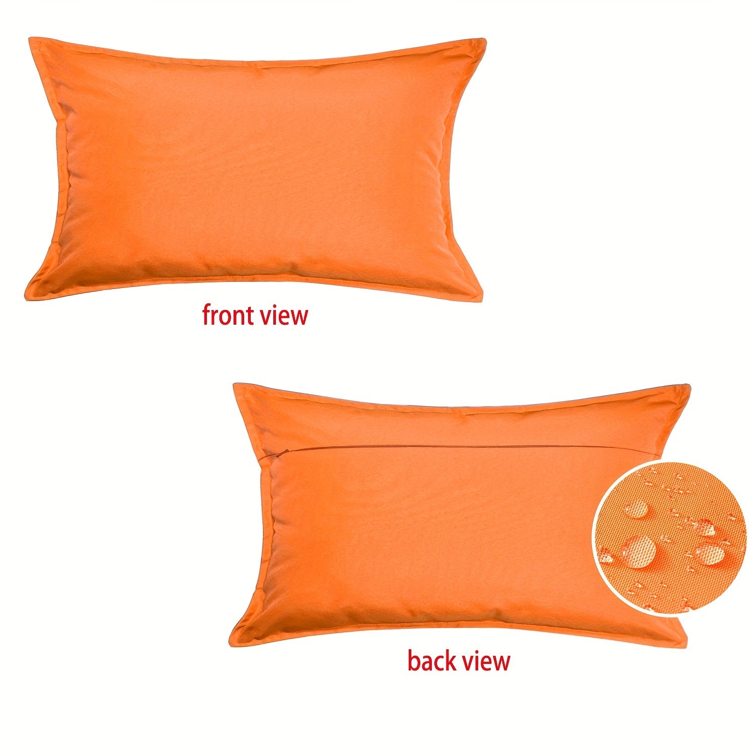 Green Outdoor Cushion Covers 2 Pack Zipper Polyester for Patio Garden Furniture