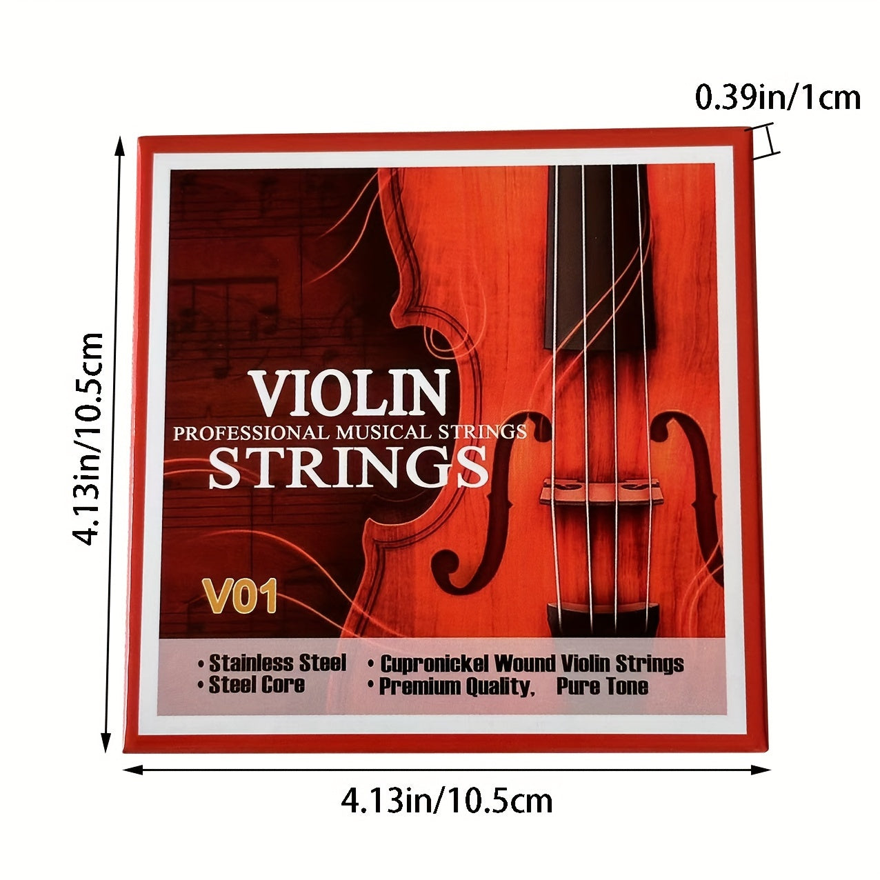 Violin Strings Full Set G D A E Steel Core Cupronickel Wound Medium Gauge
