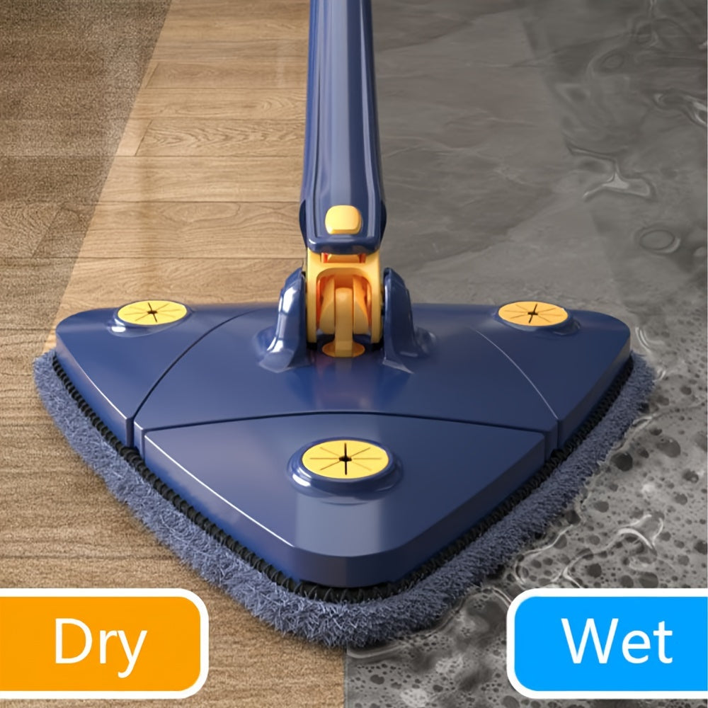 5 ta Mikroto'qima Mop Matolari to'plami - Nam va quruq tozalash uchun spray funksiyasi bilan uchburchak va to'g'ri burchakli almashtirish boshlarini o'z ichiga oladi, qayta ishlatiladigan