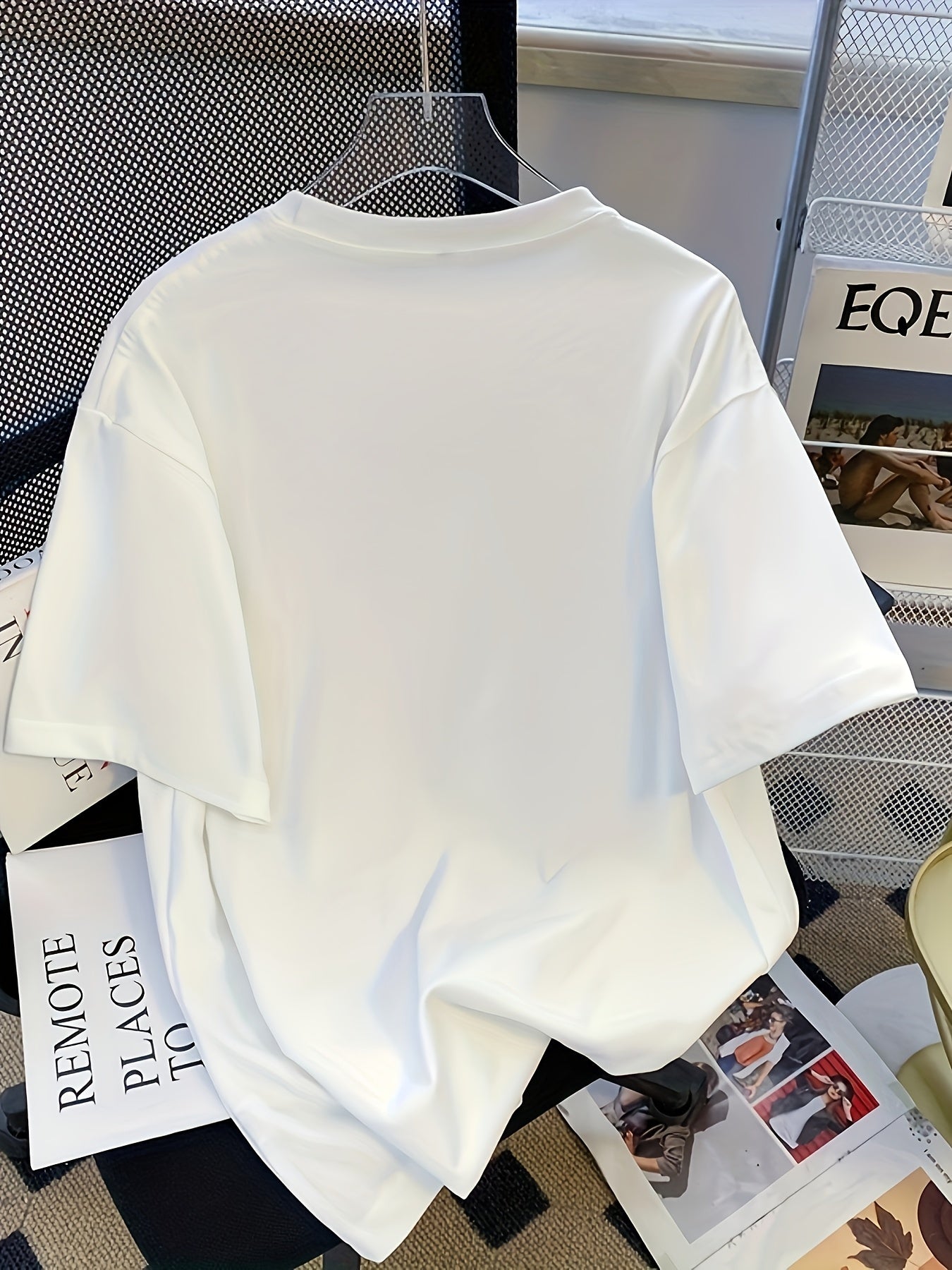 Women Oversized Cotton Graphic T-Shirt Short Sleeve White Casual Spring Summer