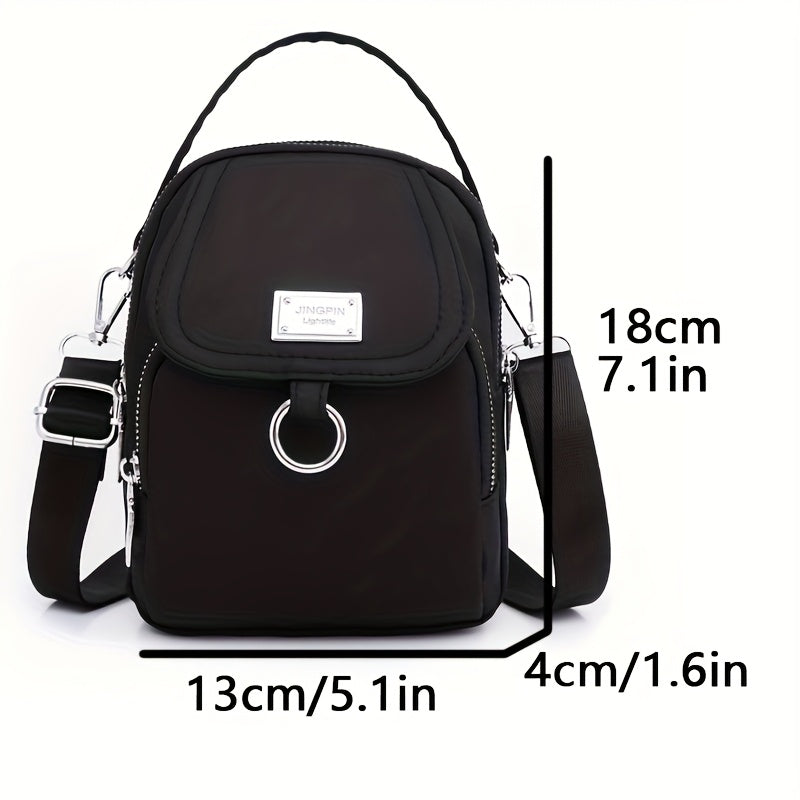 Women's Nylon Crossbody Bag Large Capacity Zipper Closure for Daily Use and Occasions
