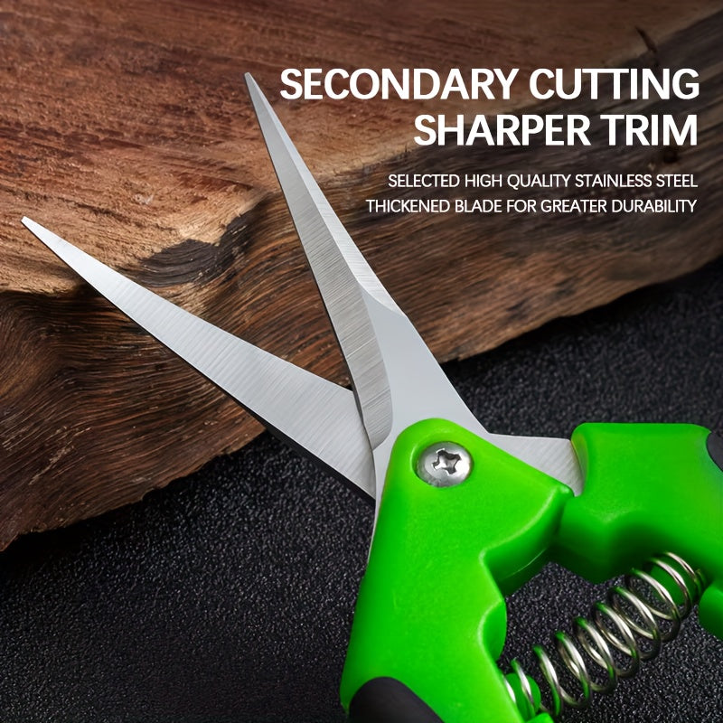 7-дюймовые ножницы из нержавеющей стали для обрезки сада, фруктового сада, бонсай, борьбы с сорняками