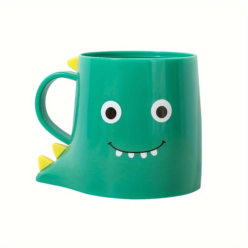 Vaso de enjuague bucal con patrón de dinosaurio y asa para uso en baño