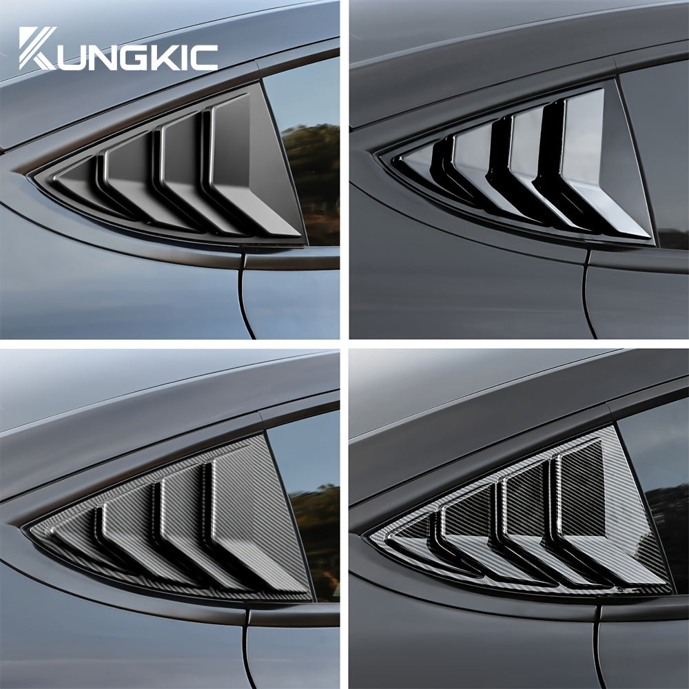 Rear Car Window Shutter Cover Carbon Fiber Pattern for Tesla Model 3