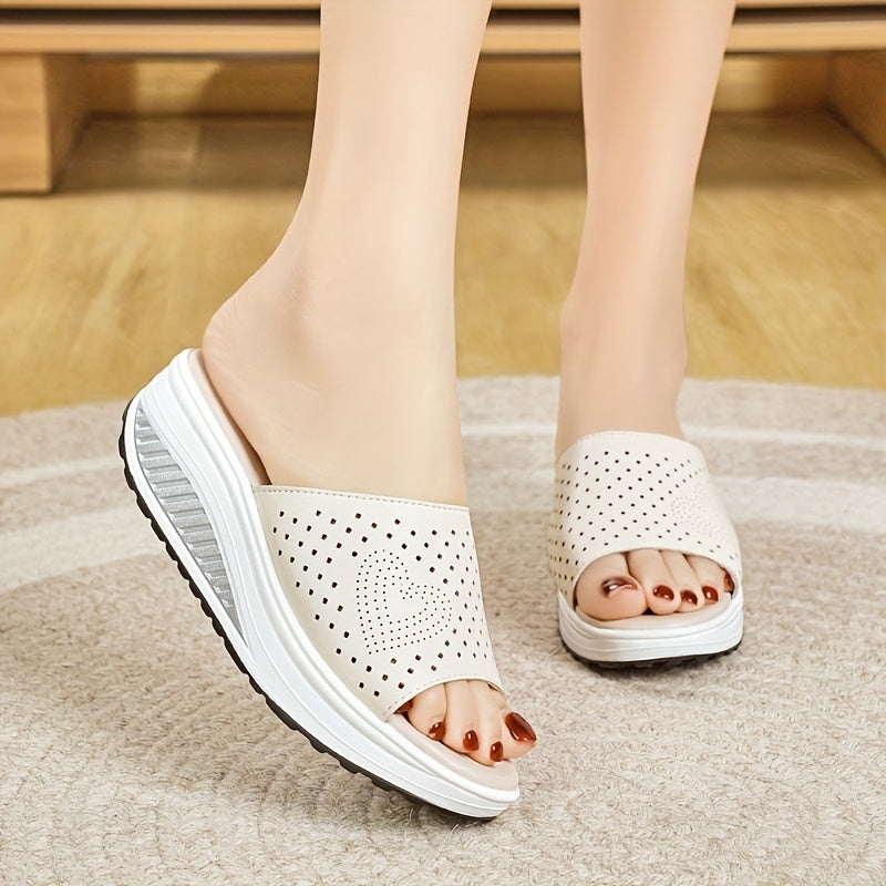 Women's Breathable Mid-Heel Sandals Lightweight Comfortable All-Season