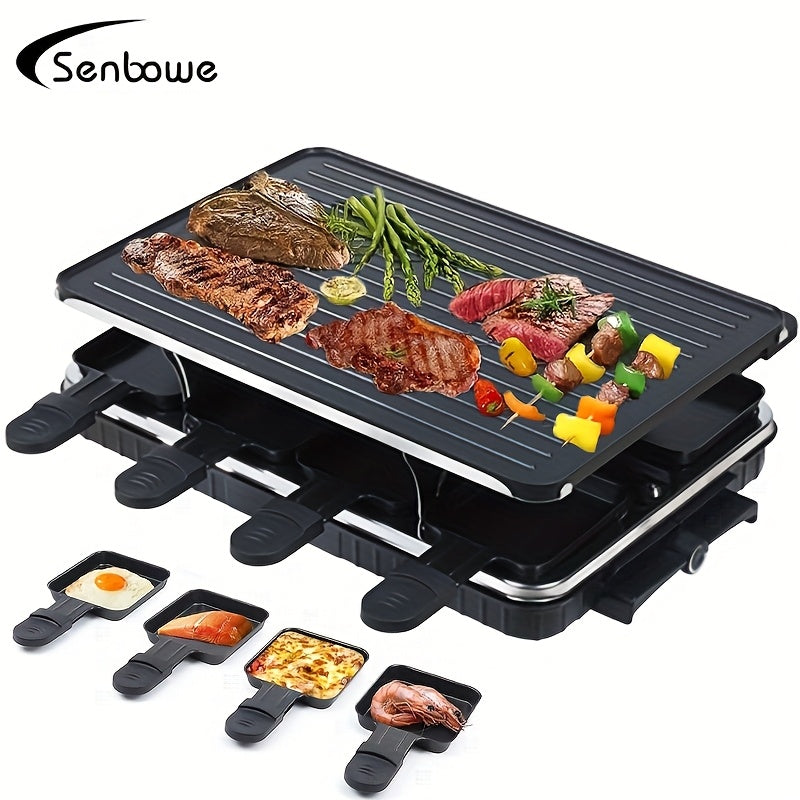 EU Plug Lacolette Grill pan va Slider bilan, 1300 W, mat stainless poʻlat, 4 kishilik uchun mos