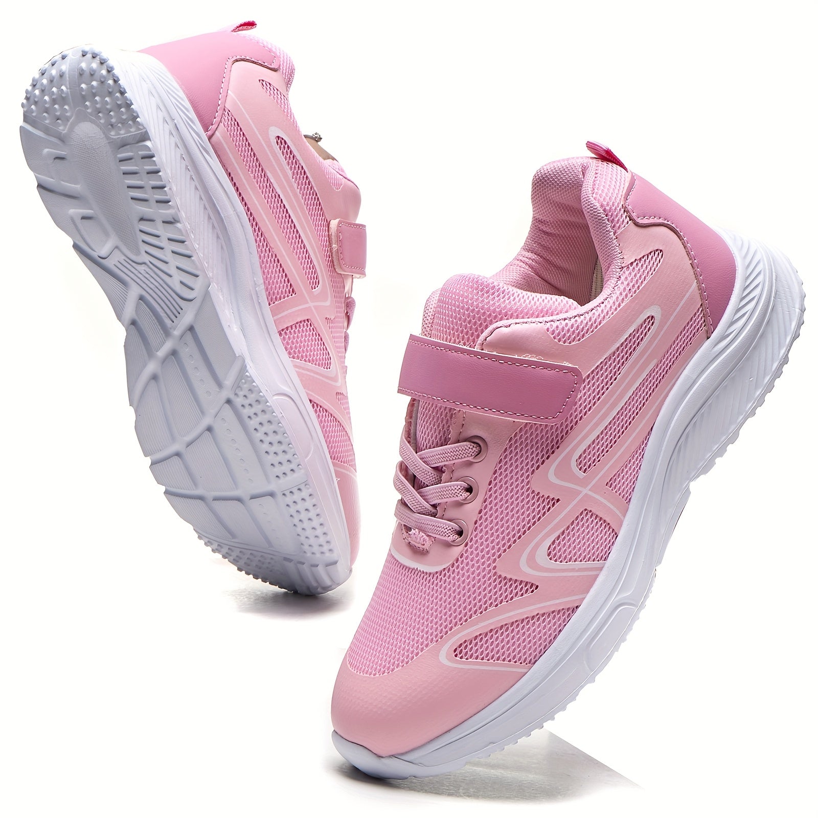 Детские сетчатые кроссовки с нескользящей резиновой подошвой для пробежек на улице и повседневной носки