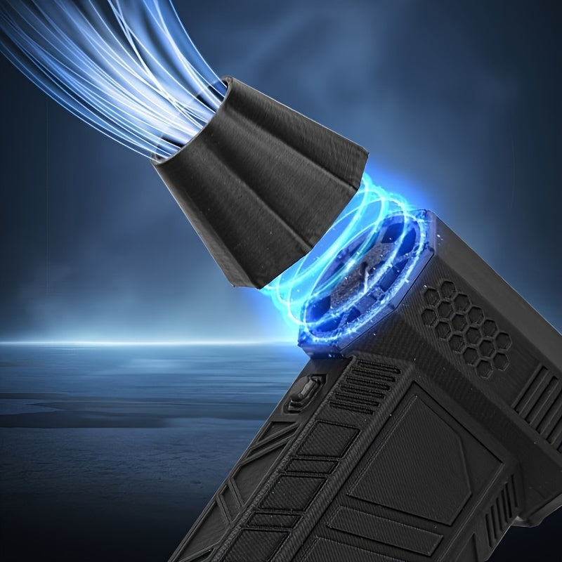 High-Speed Turbojet Blower Rechargeable USB Dust Remover Black for Car Electronics