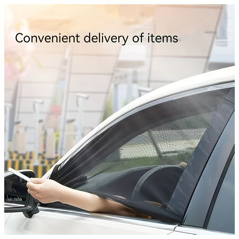 Car Anti-Mosquito Sunshade Curtains, High Elasticity, Cool Protection, 2 Pack