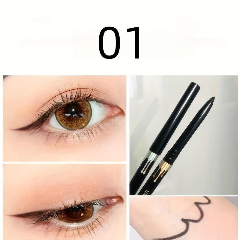 Lápiz 2 en 1 para ojos y cejas marrón, herramienta de maquillaje