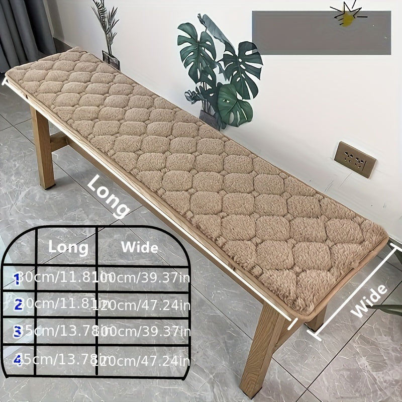 1 dona uzun va mustahkam to'rtburchakli skameyka o'rindiq yostiqchasi, soch o'zgartirish va stul uchun ishlatilishi mumkin.