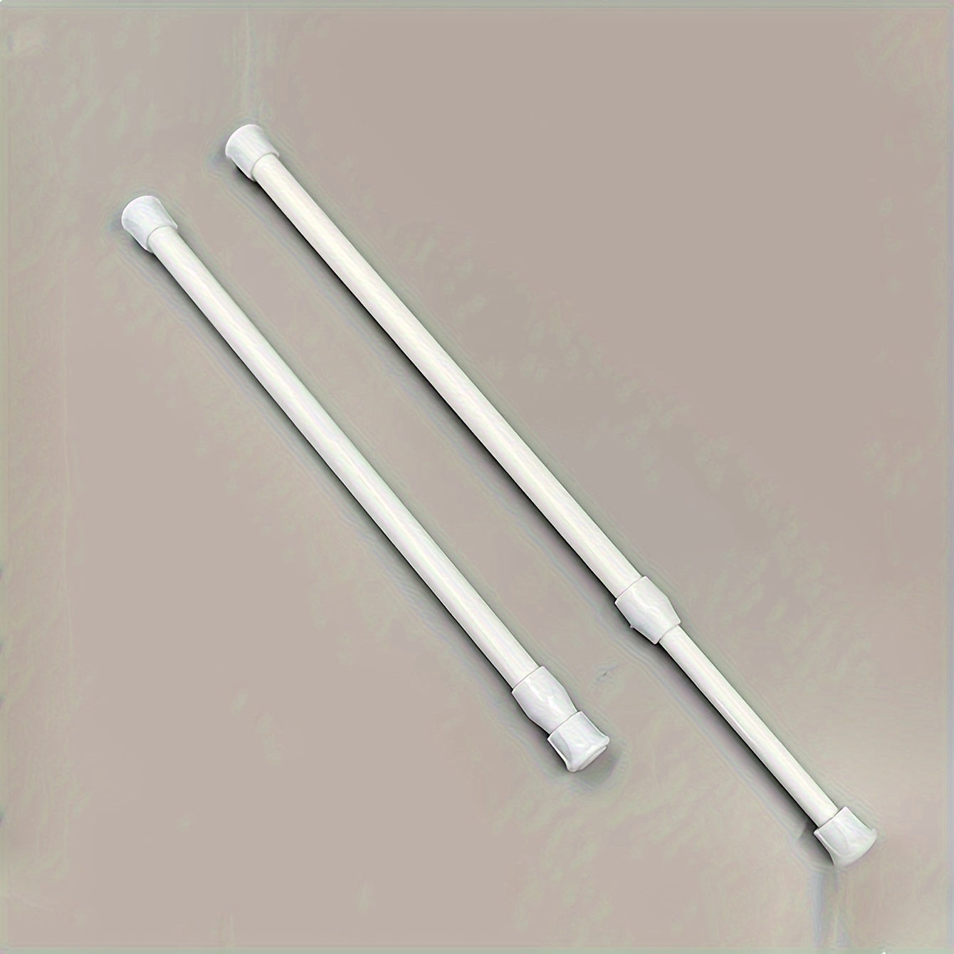 Telescopic Fine Bar Non-Slip Grip Classic Style for Home Office Punch-Free Plastic