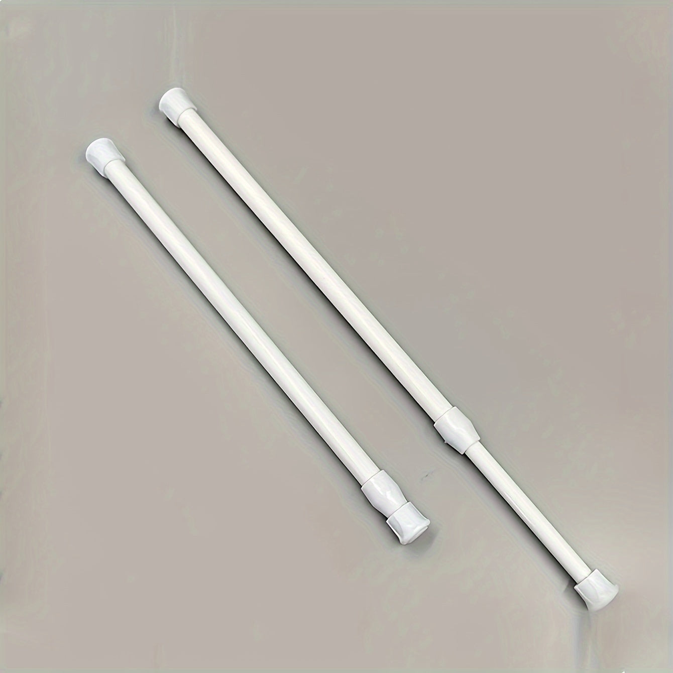 Telescopic Fine Bar Non-Slip Grip Classic Style for Home Office Punch-Free Plastic