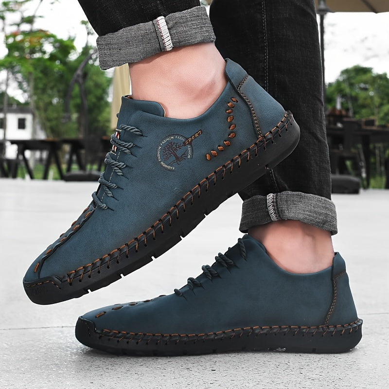 Men's Plus Size Casual Sneakers Lightweight Breathable Non-Slip Lace-Up Outdoor Shoes