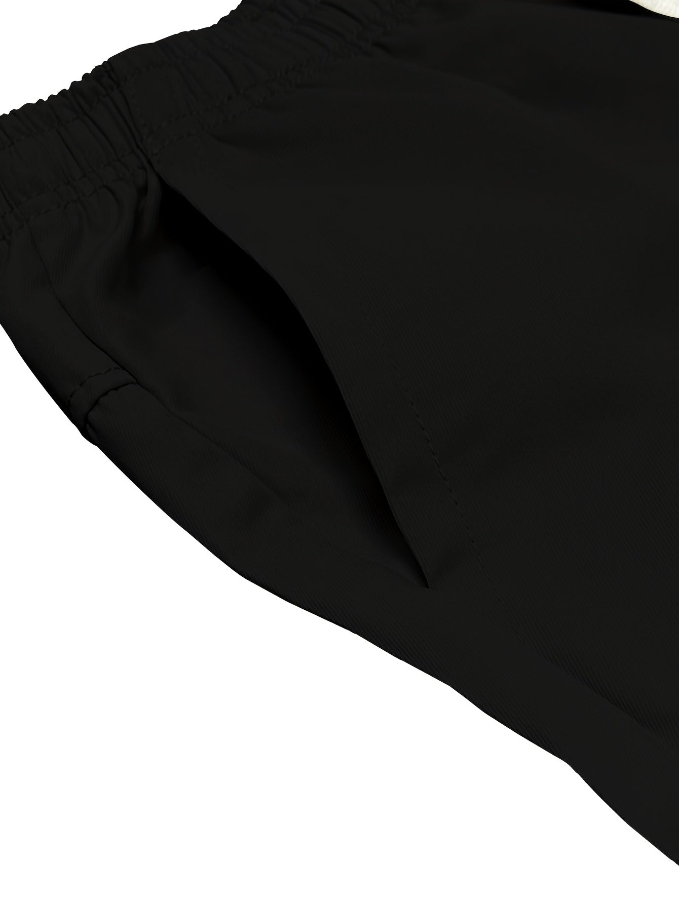 Plus Size Men's Cargo Shorts with Drawstring Waist Polyester Solid Casual Summer Activities