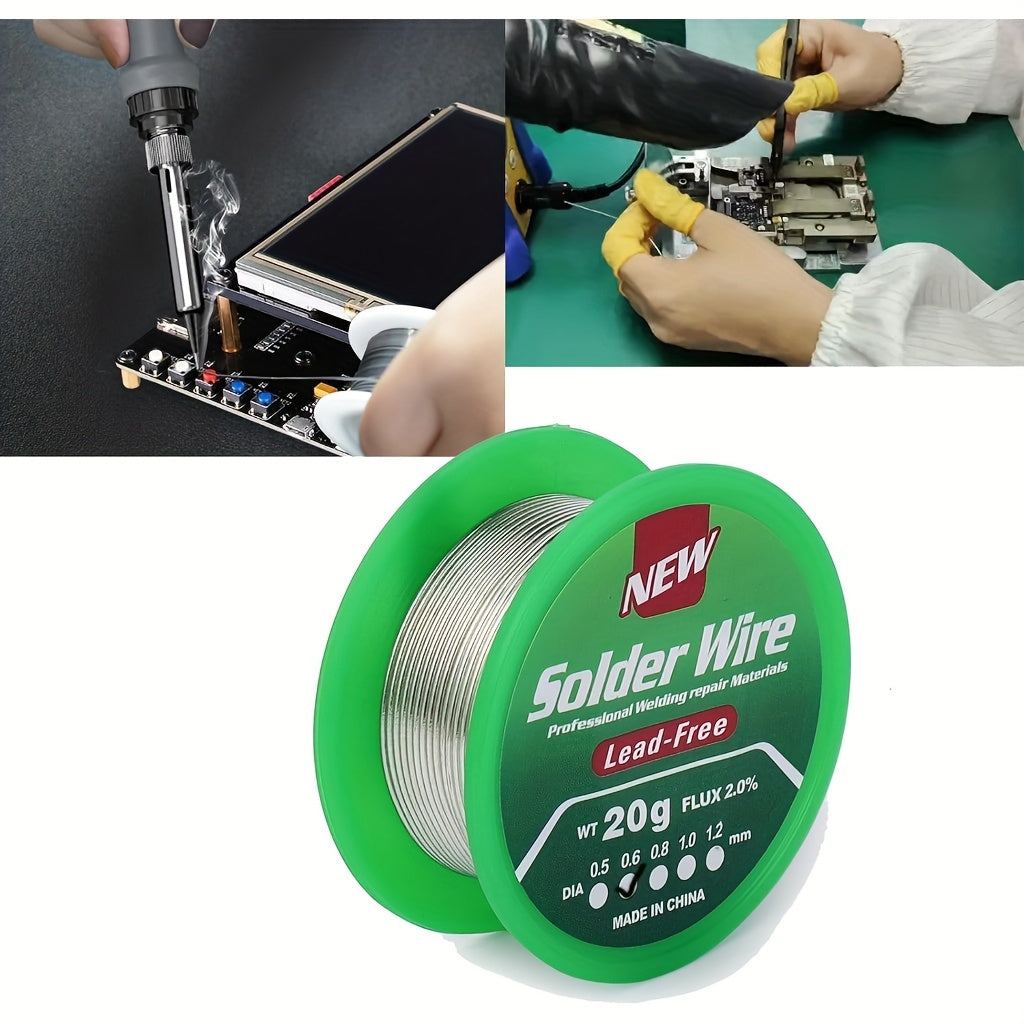 Solder Wire Metal Lead-Free Rosin Core for Electrical Repair 0.6-1.0mm