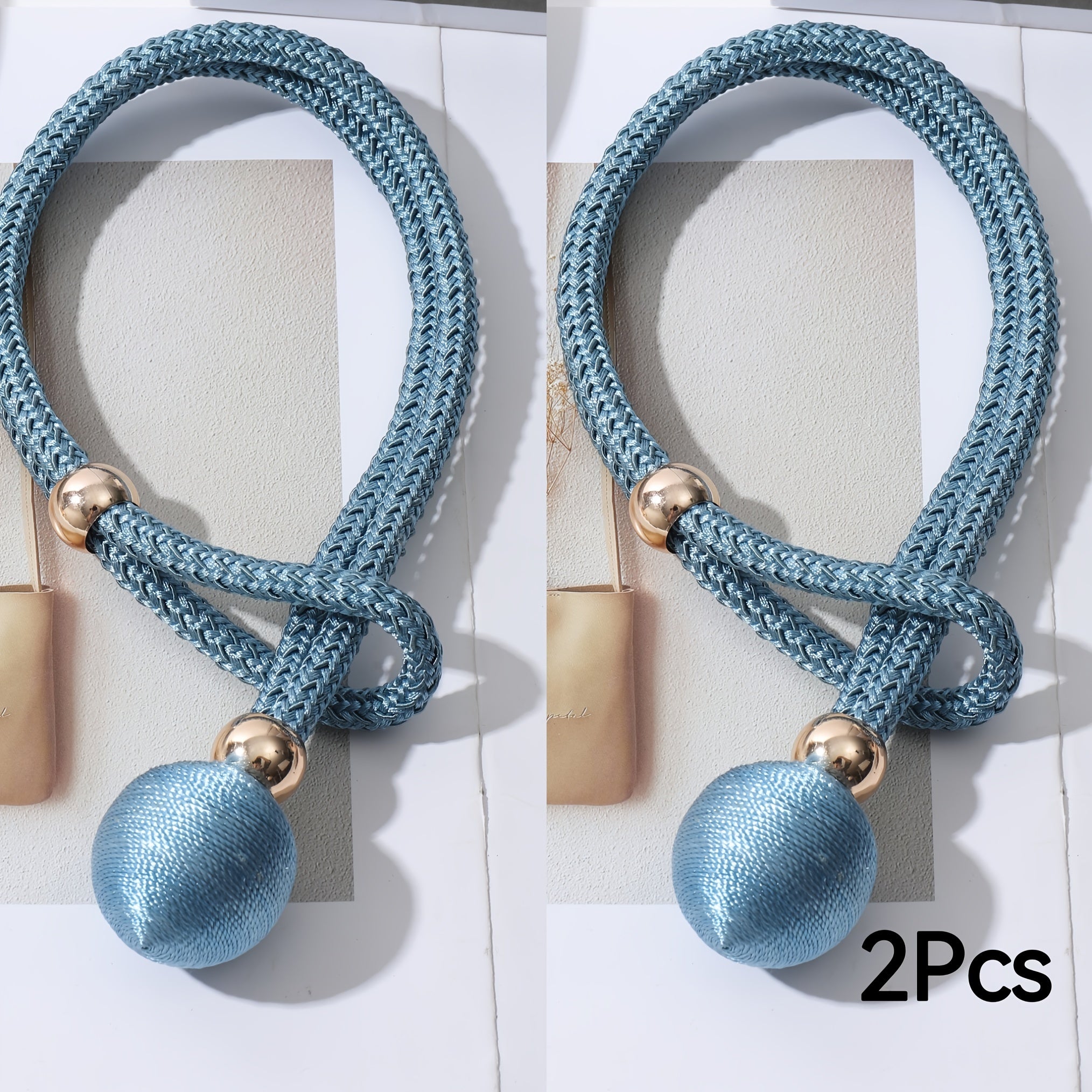 French Style Polyester Curtain Tiebacks, Adjustable, Easy to Install, for Bedrooms and Living Rooms