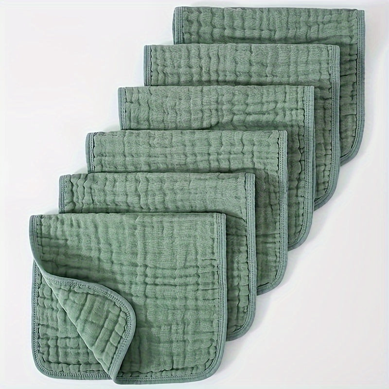 Большой набор из 6 марлевых пеленок, изготовленных на 100% из ткани для ручной стирки, необходимый для маленьких детей. Эти 6-слойные супер впитывающие и мягкие пеленки подходят как для мужчин, так и для женщин и поставляются с нагрудниками для кормления.